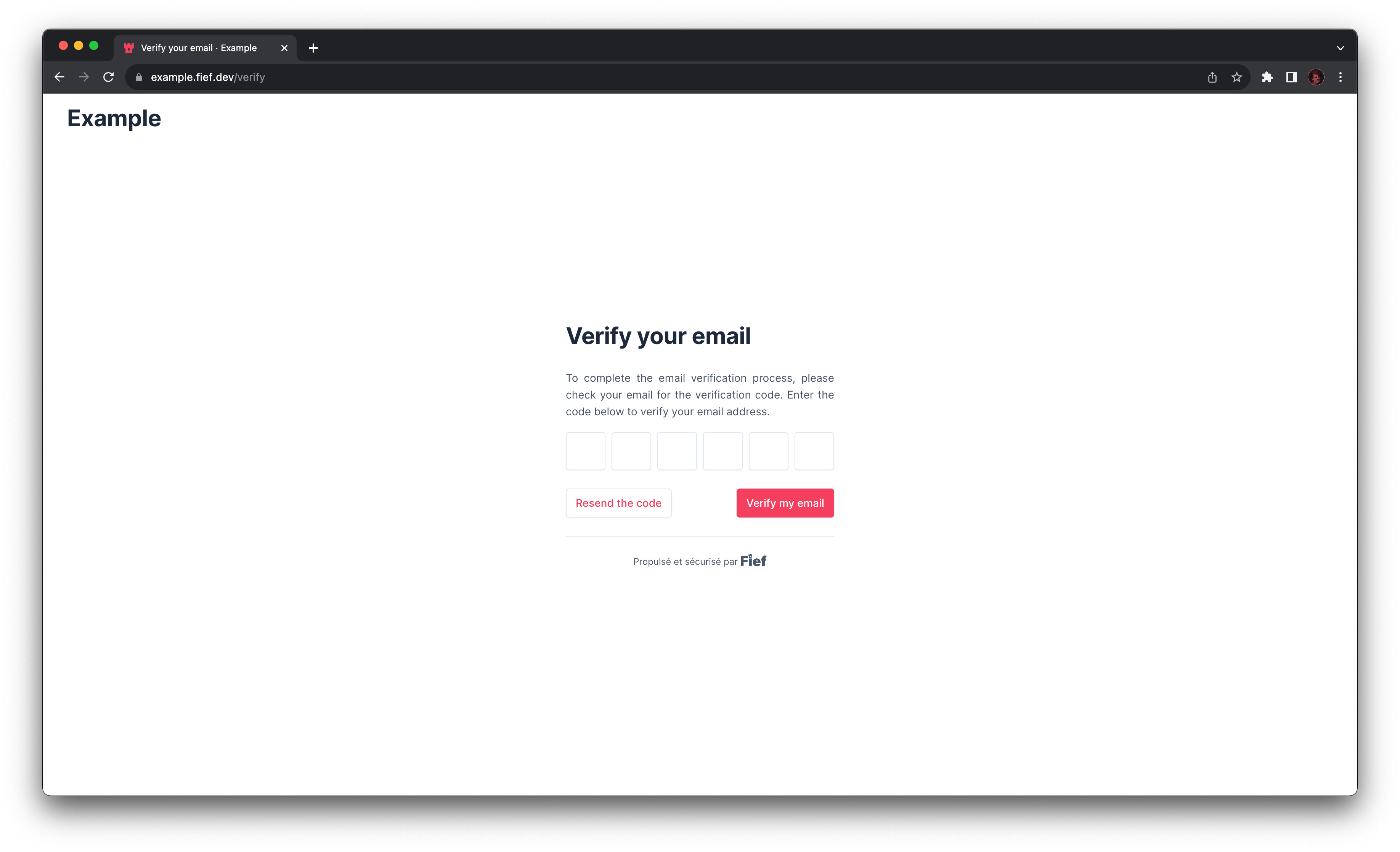 Email verification