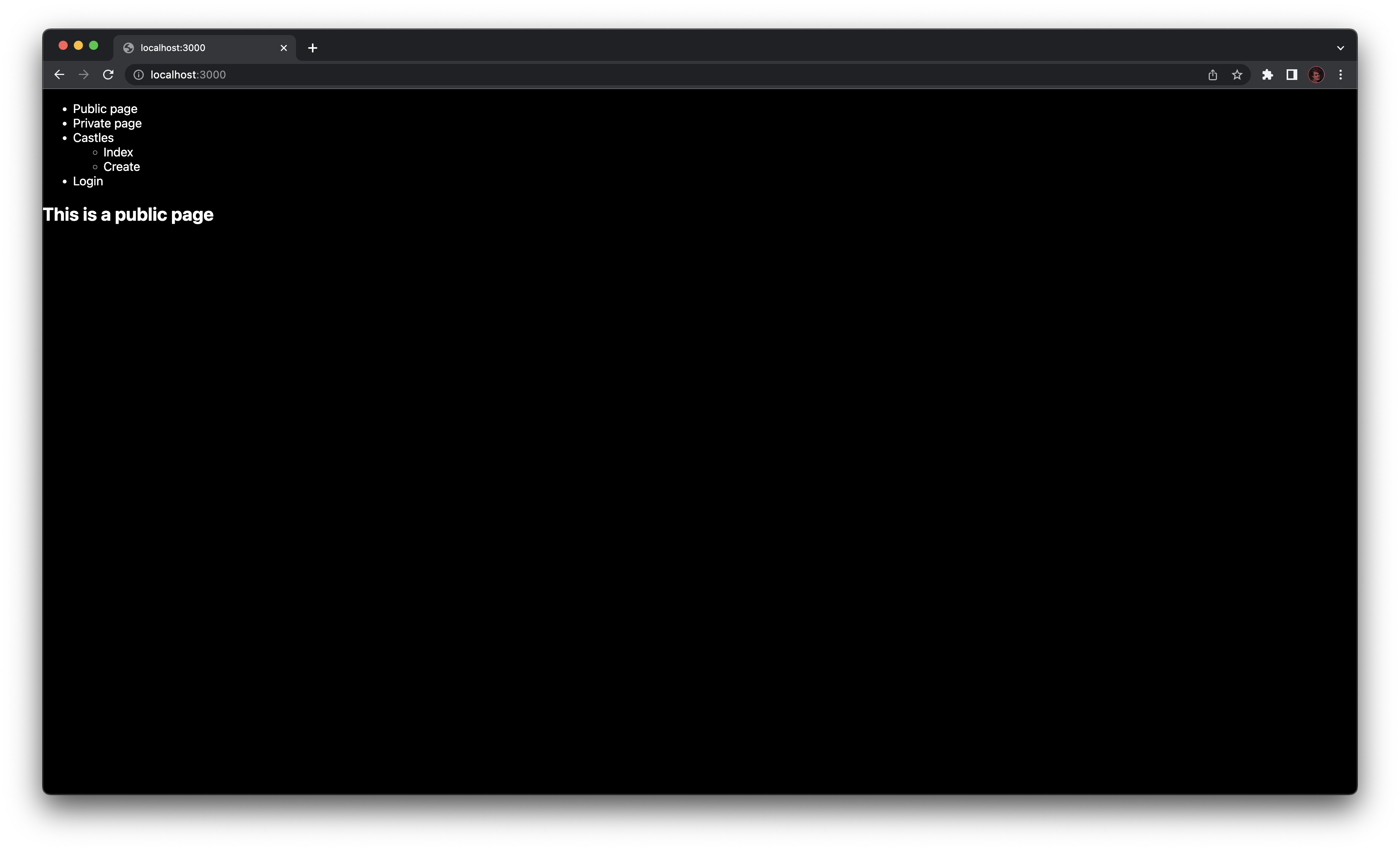 Next.js index page logged out