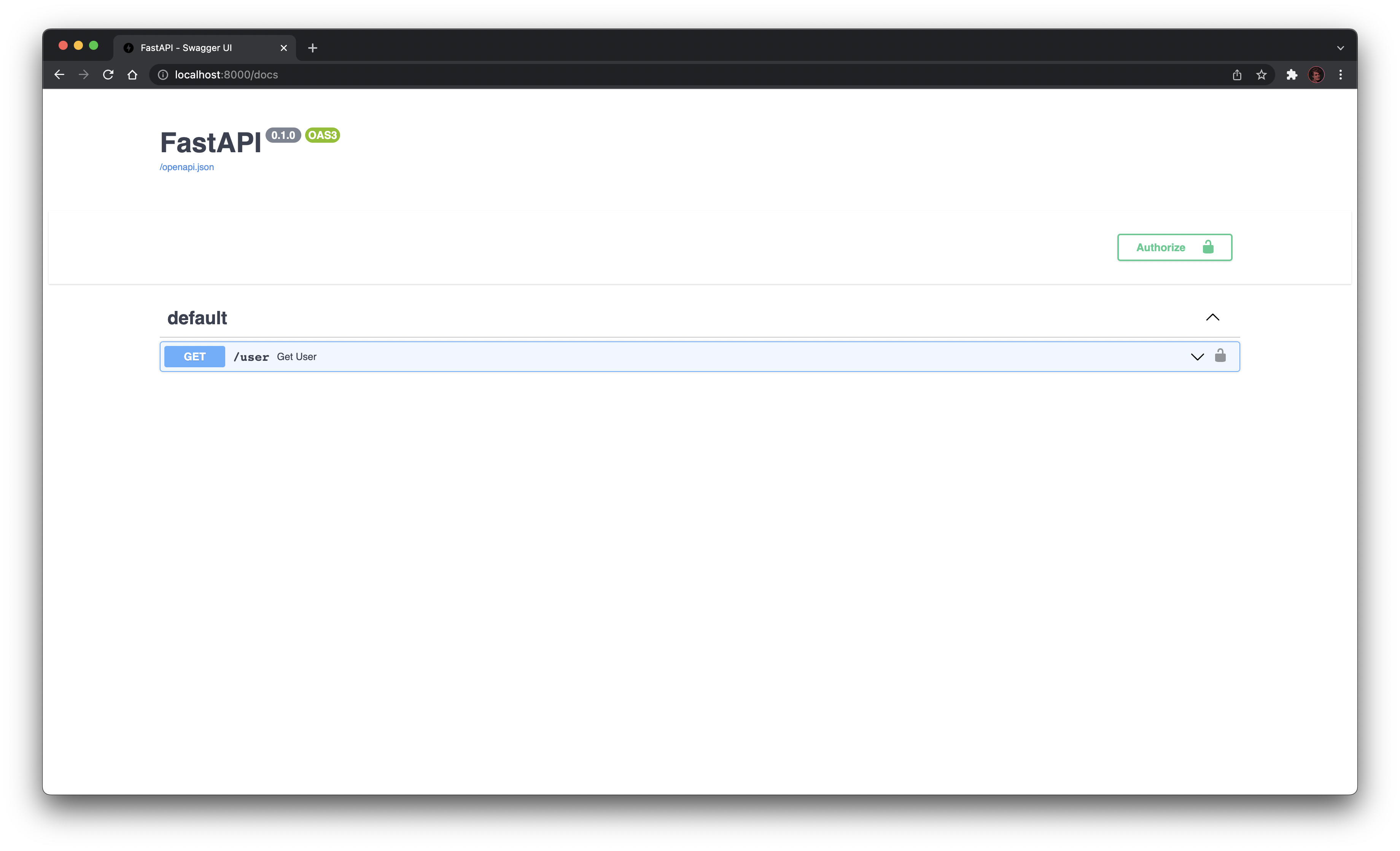 FastAPI interactive documentation
